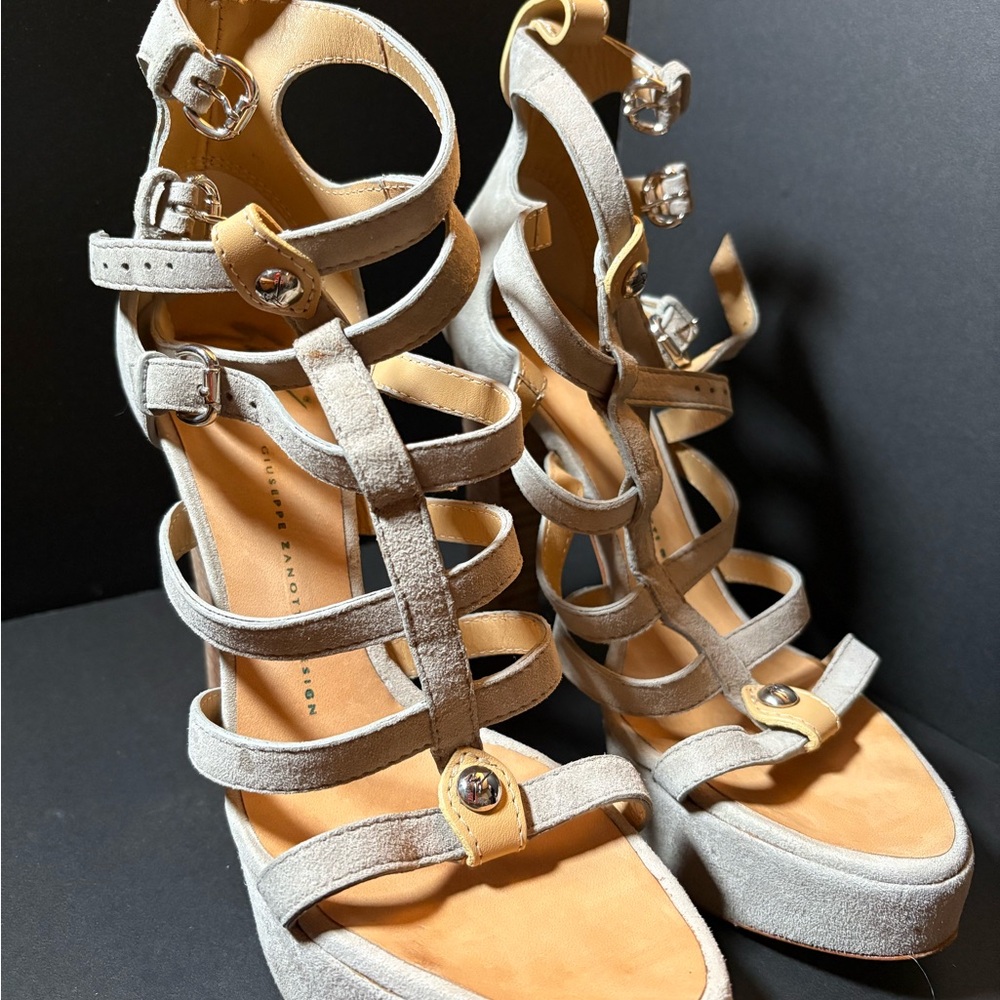 Giuseppe Zanotti Gray Strappy Heels - Picture 2 of 5